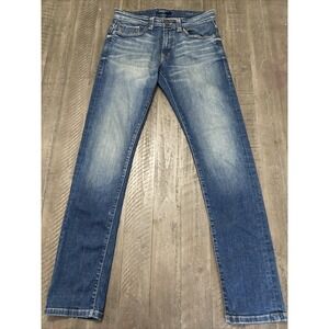 Fidelity Torino Jeans Blue Denim Slim Fit Size 31 Mens Medium Wash Blue Distress